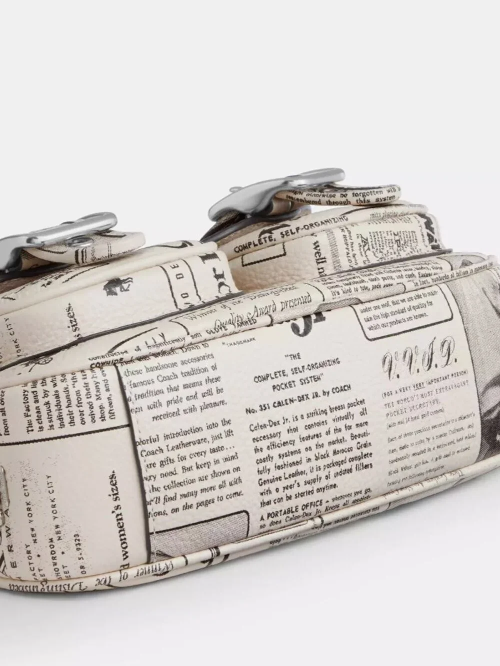 Coach CDC12 Ashton Shoulder Bag With Newspaper Print in Pebbled Leather *SEALED* - Picture 7 of 14